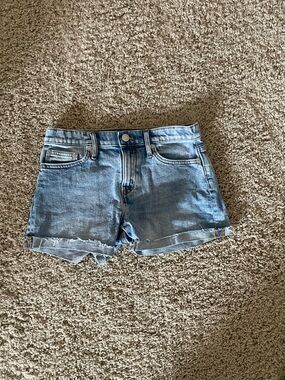 J. Crew Girls Light Blue Denim Rolled-Hem Kids Shorts Sz 10 NEW